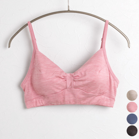 シルク100％ ソフトジャージー ノンワイヤーブラ 日本製