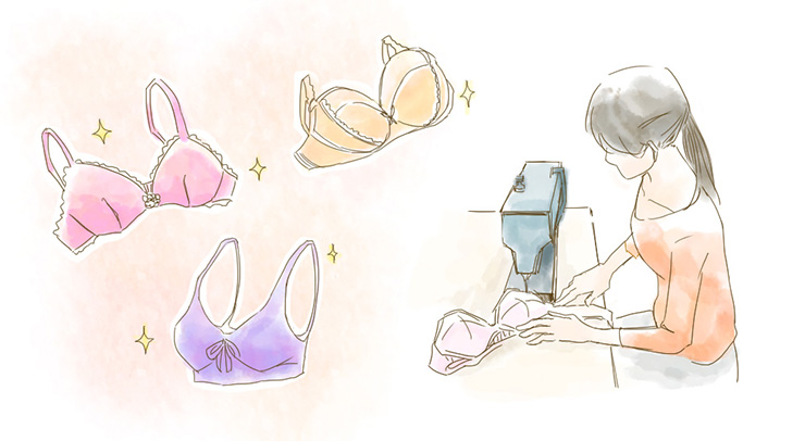 シルクブラジャーを作るには高い技術力が必要