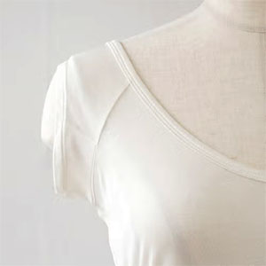 シルク100％ Vネック 汗取りインナー 日本製【ふわ肌シルク】