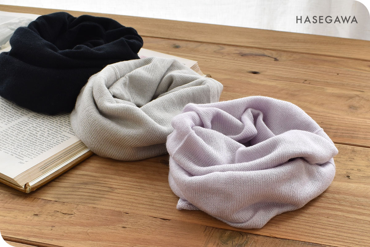 シルク100% ふわふわ加工 ネックウォーマー 日本製