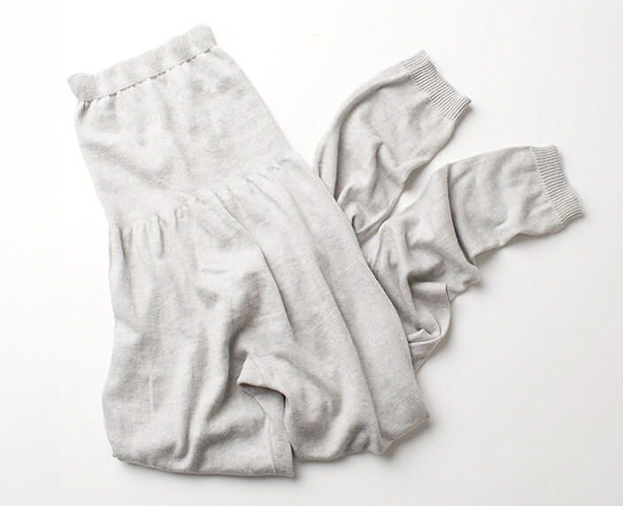 肌側シルク 外側オーガニックコットン 腹巻レギンス ホールガーメント 日本製