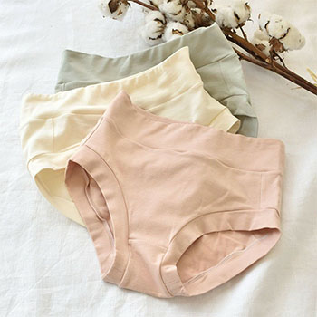 オーガニックコットン 深履きショーツ 日本製 マチ裏シルク