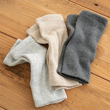 シルク レッグウォーマー 日本製 26cm ショートタイプ 肌側シルク 表側オーガニックコットンの二重構造 男女兼用