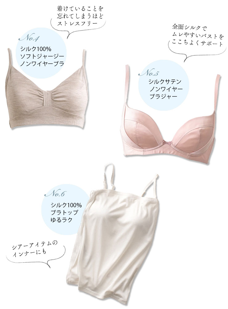 夏服をキレイに着るための 透け防止 シルクインナー