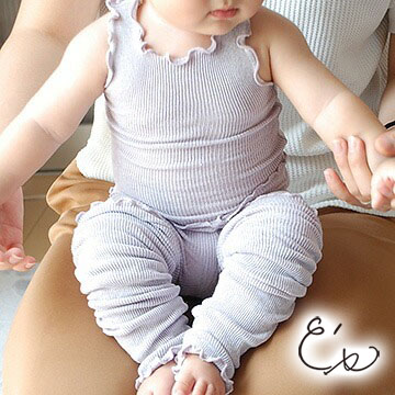 ベビー キッズ シルク混 リトルインナー タンクトップ＆レッグウォーマー セット 日本製