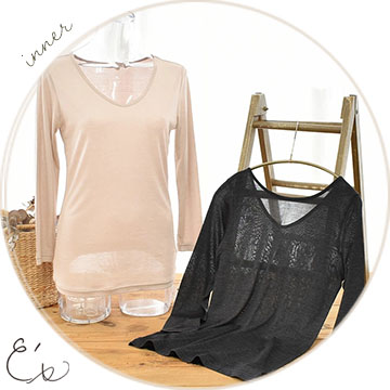 ふわ肌シルク インナー 長袖 2way仕様