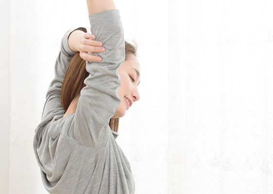 汗をかいても蒸れずに快適