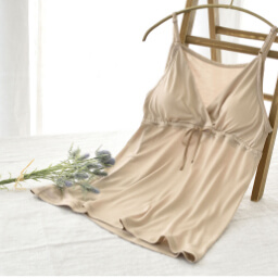 シルク100％ カップ付きキャミソール カシュクール ロング丈