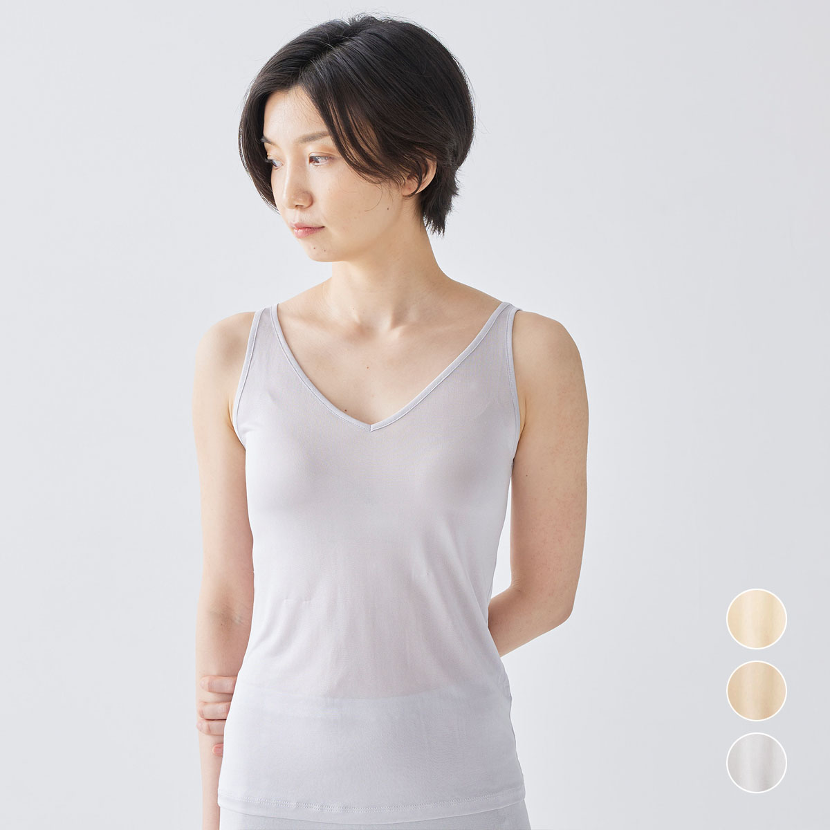 シルク100％ タンクトップ