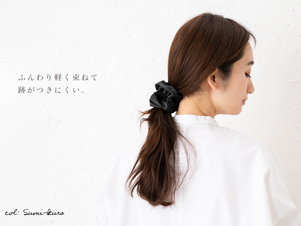 シルクサテン シュシュ 日本製 ヘアゴム