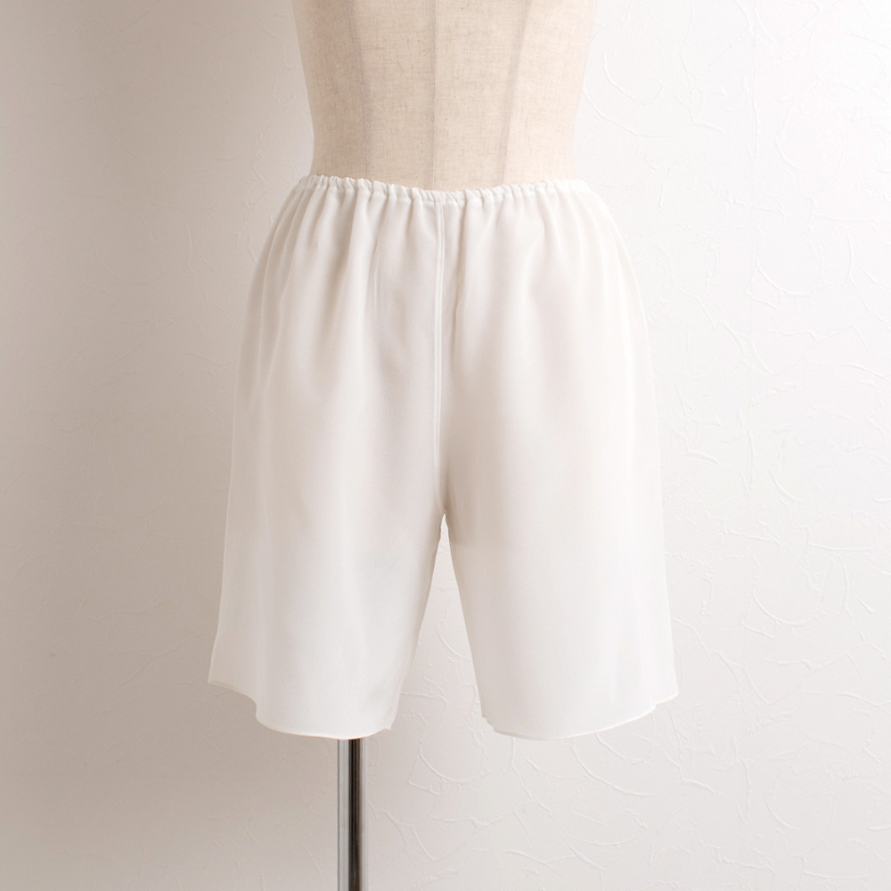 シルク クレープデシン ストレッチ キュロットペチコート 日本製