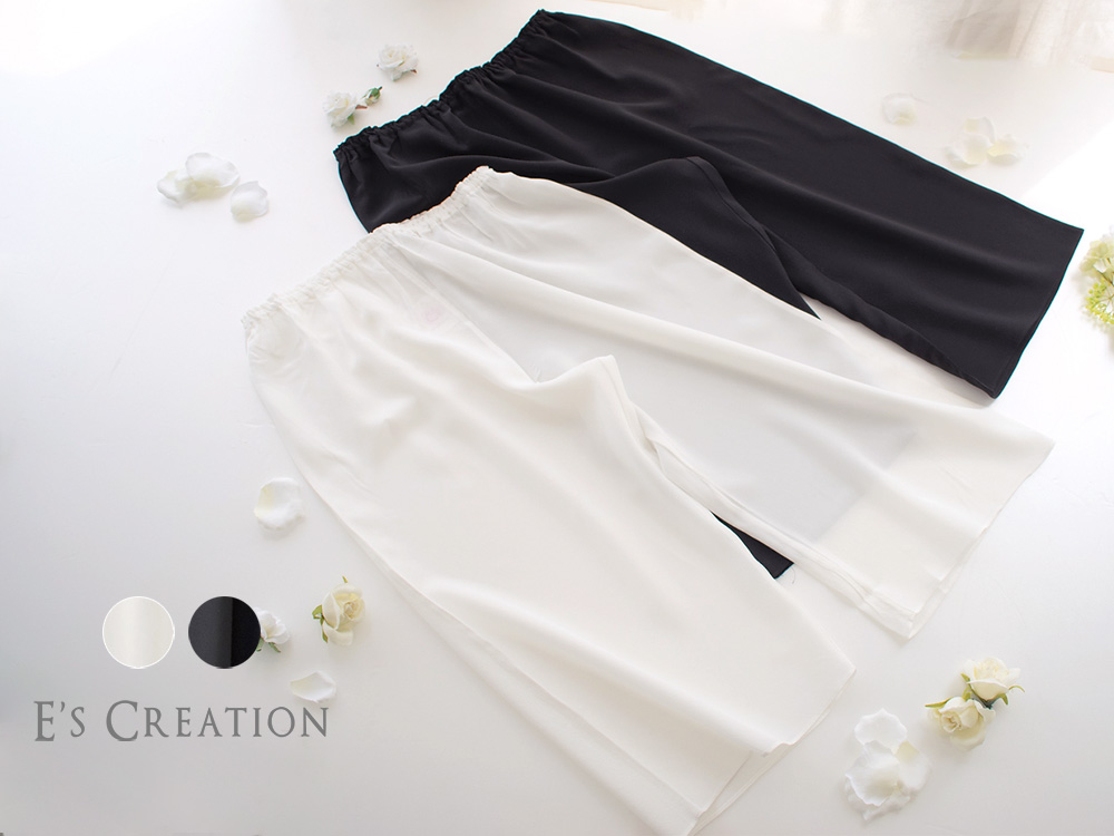 シルク クレープデシン ストレッチ 膝下ペチパンツ 日本製
