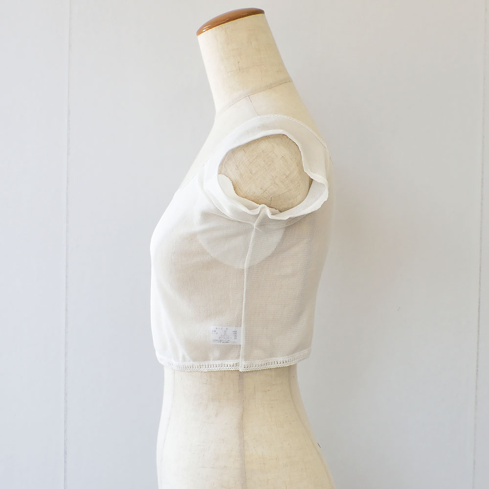 シルクの脇汗パッド付き サラチュール ショート丈 汗取りインナー 日本製