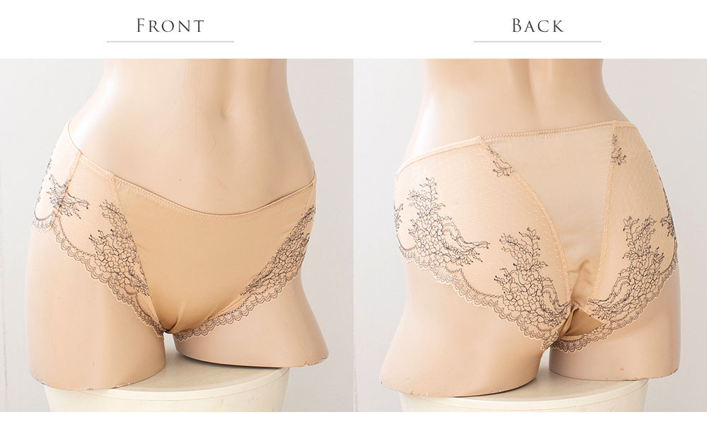 カップ裏シルクサテン ソフトブラ＆ショーツセット 日本製