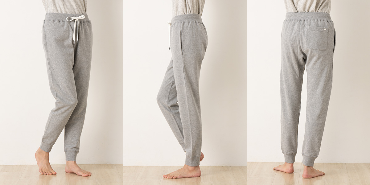 肌側シルク100%パイル スウェットパンツ 日本製 メンズ
