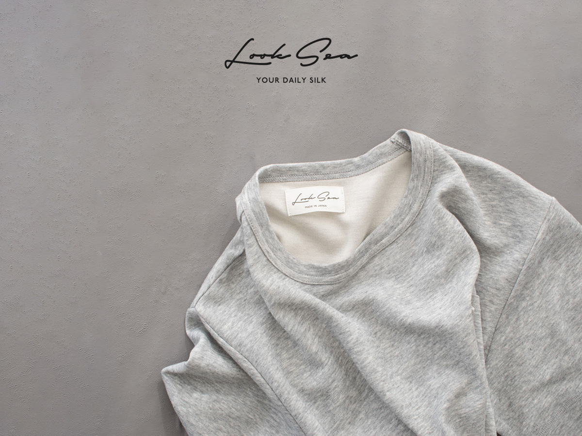 シルクコットン スムース クルーネック 半袖 Tシャツ 日本製 メンズ