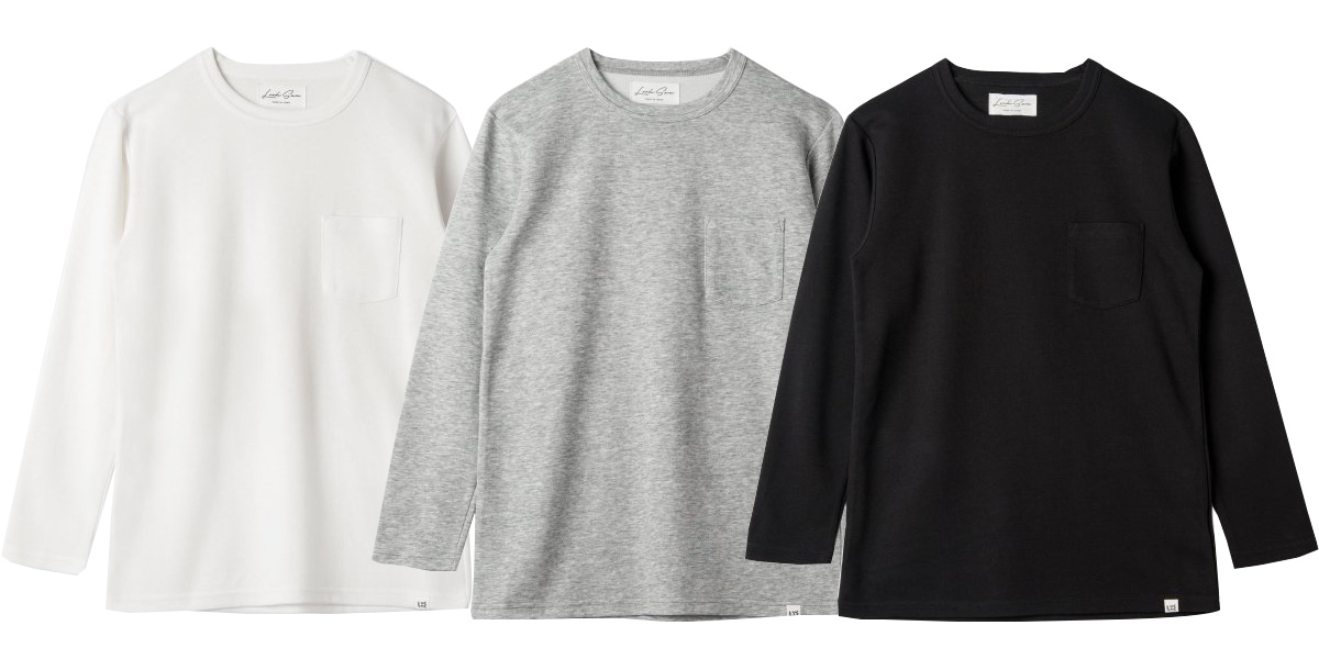 シルクコットン スムース クルーネック 長袖 Tシャツ 日本製 メンズ