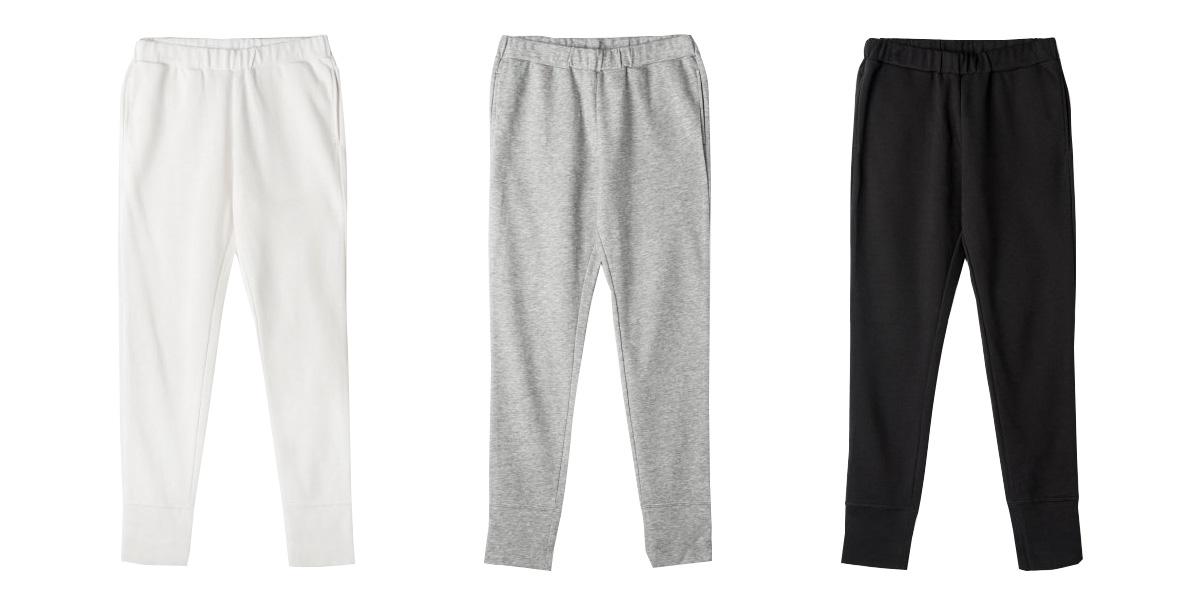 シルクコットン スムース クルーネック イージーパンツ 日本製 メンズ