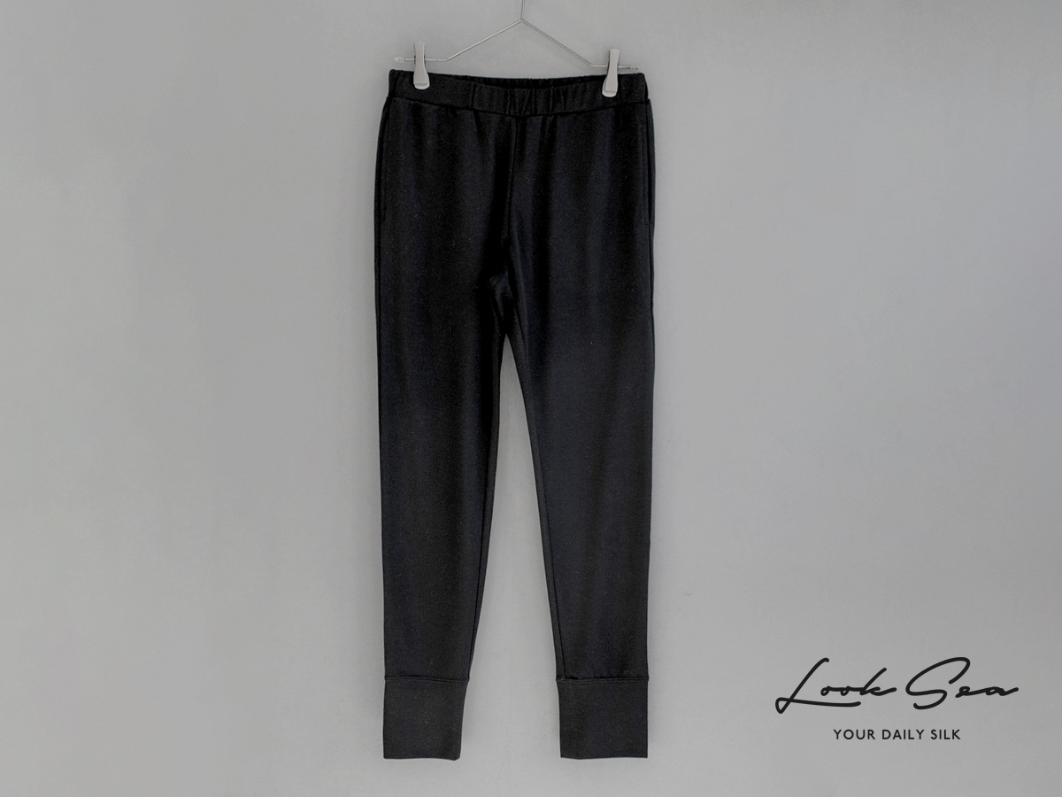 シルクコットン スムース クルーネック イージーパンツ 日本製 メンズ