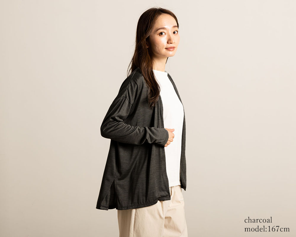 シルク100% ジャージー カーディガン 日本製 ＵＶカット