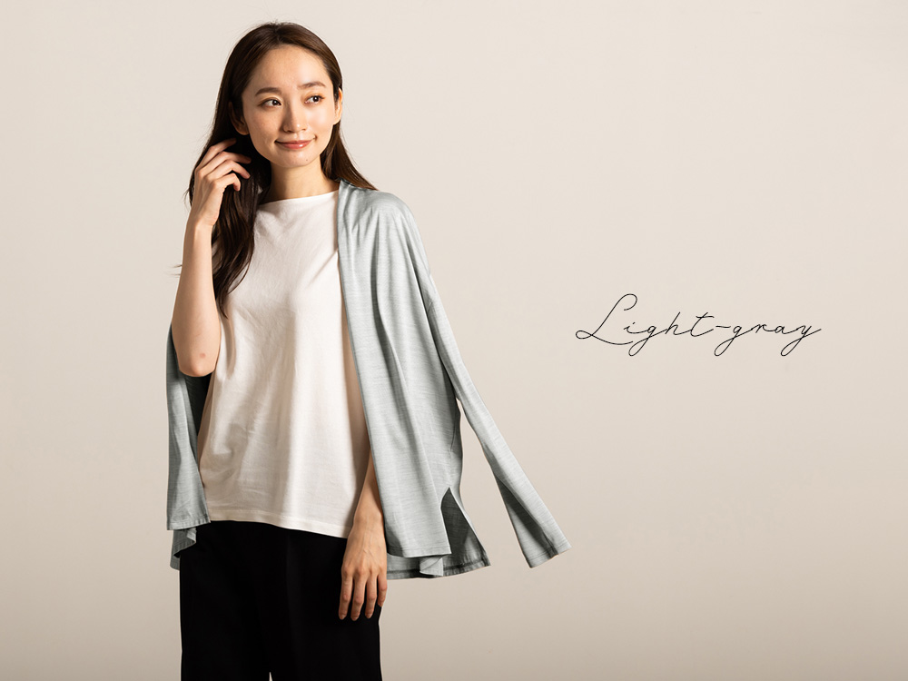 シルク100% ジャージー カーディガン 日本製 ＵＶカット