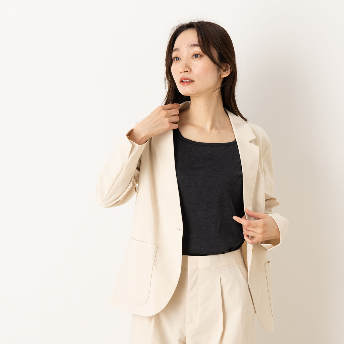 シルク100％ ソフトジャージー カップ付き タンクトップ 日本製 ゆるラク