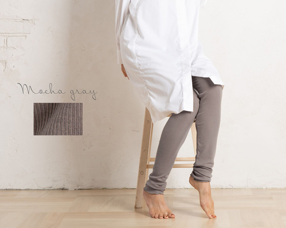 シルクカシミヤ混 13分丈レギンス 日本製