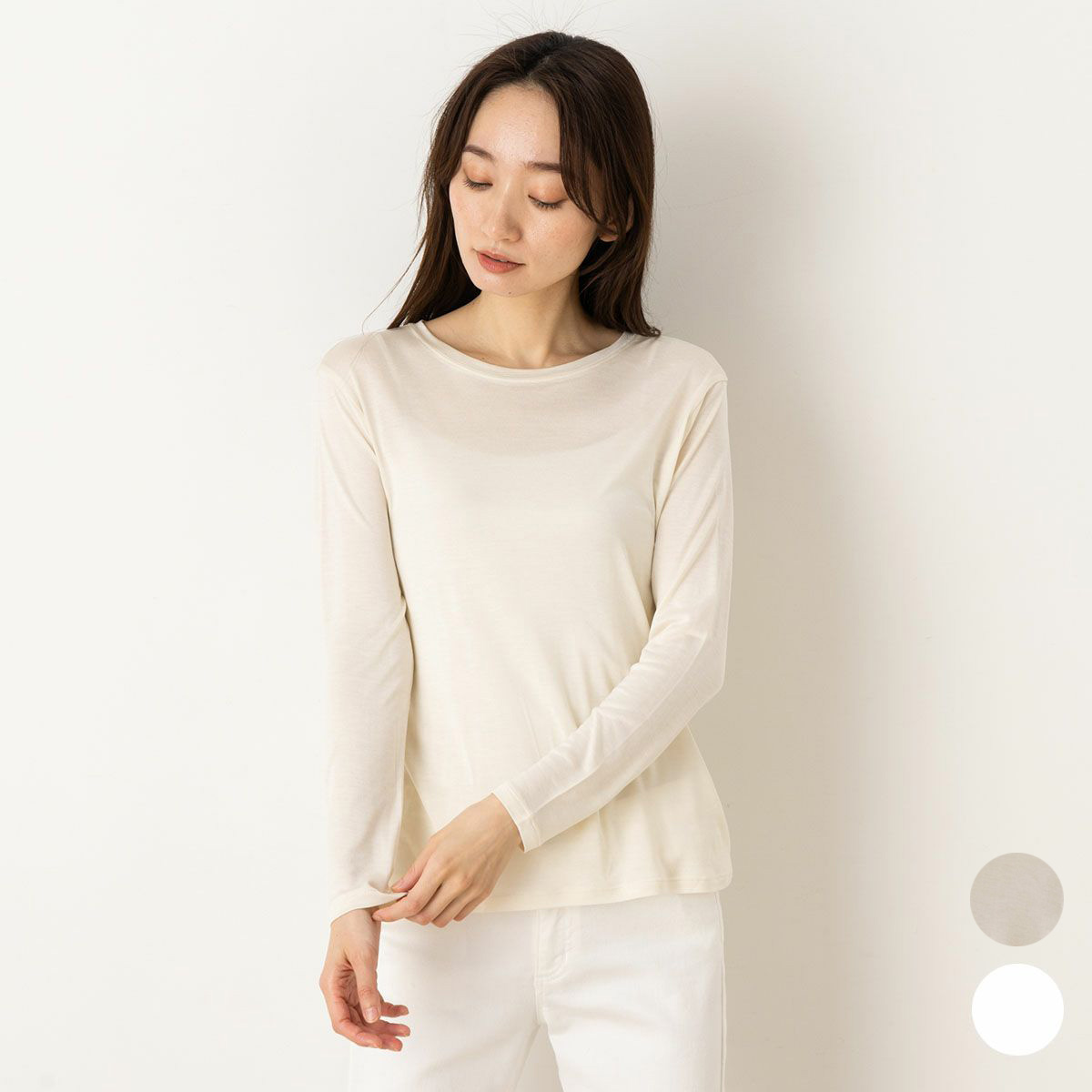 シルク100% 長袖インナー