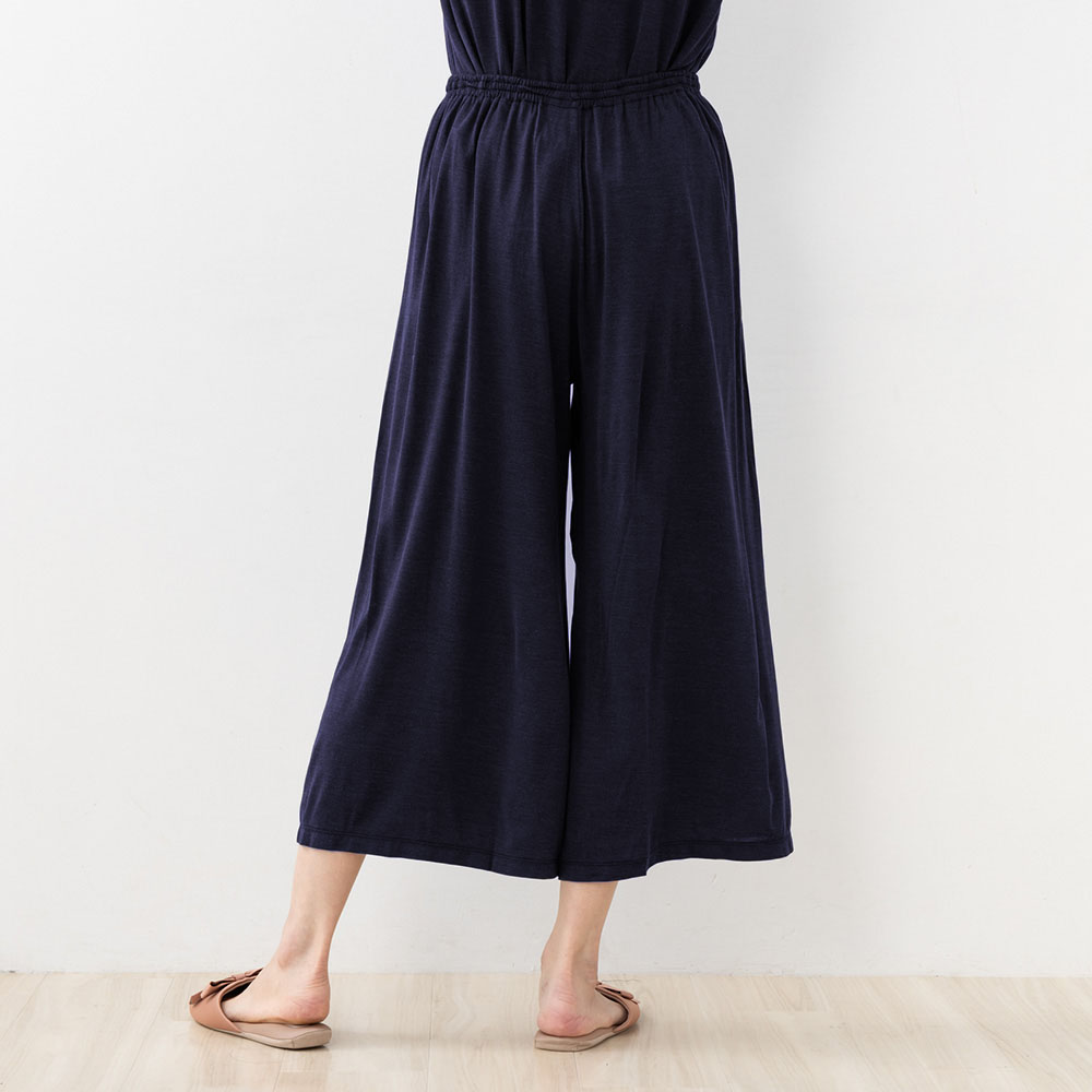 シルク100% ジャージー ガウチョパンツ 日本製 