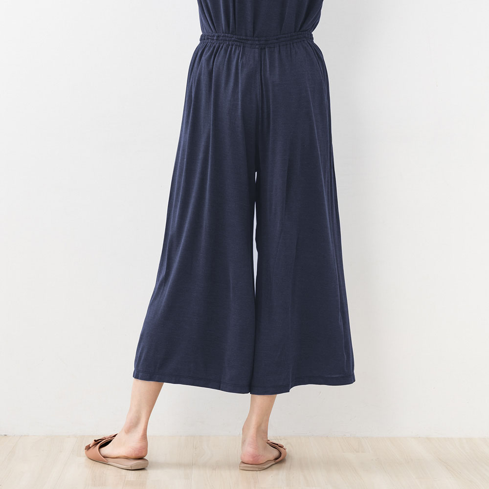 シルク100% ソフトジャージー ガウチョパンツ 日本製 