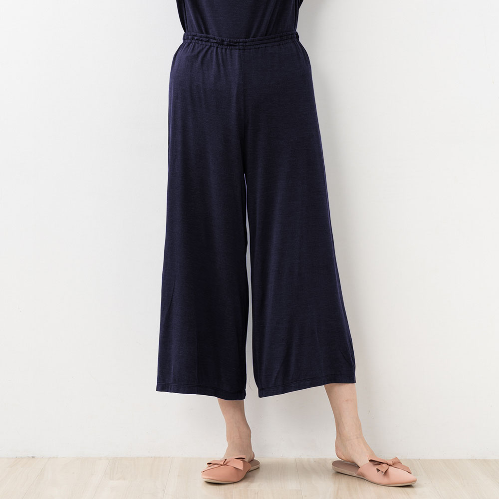 シルク100% ジャージー ガウチョパンツ 日本製 