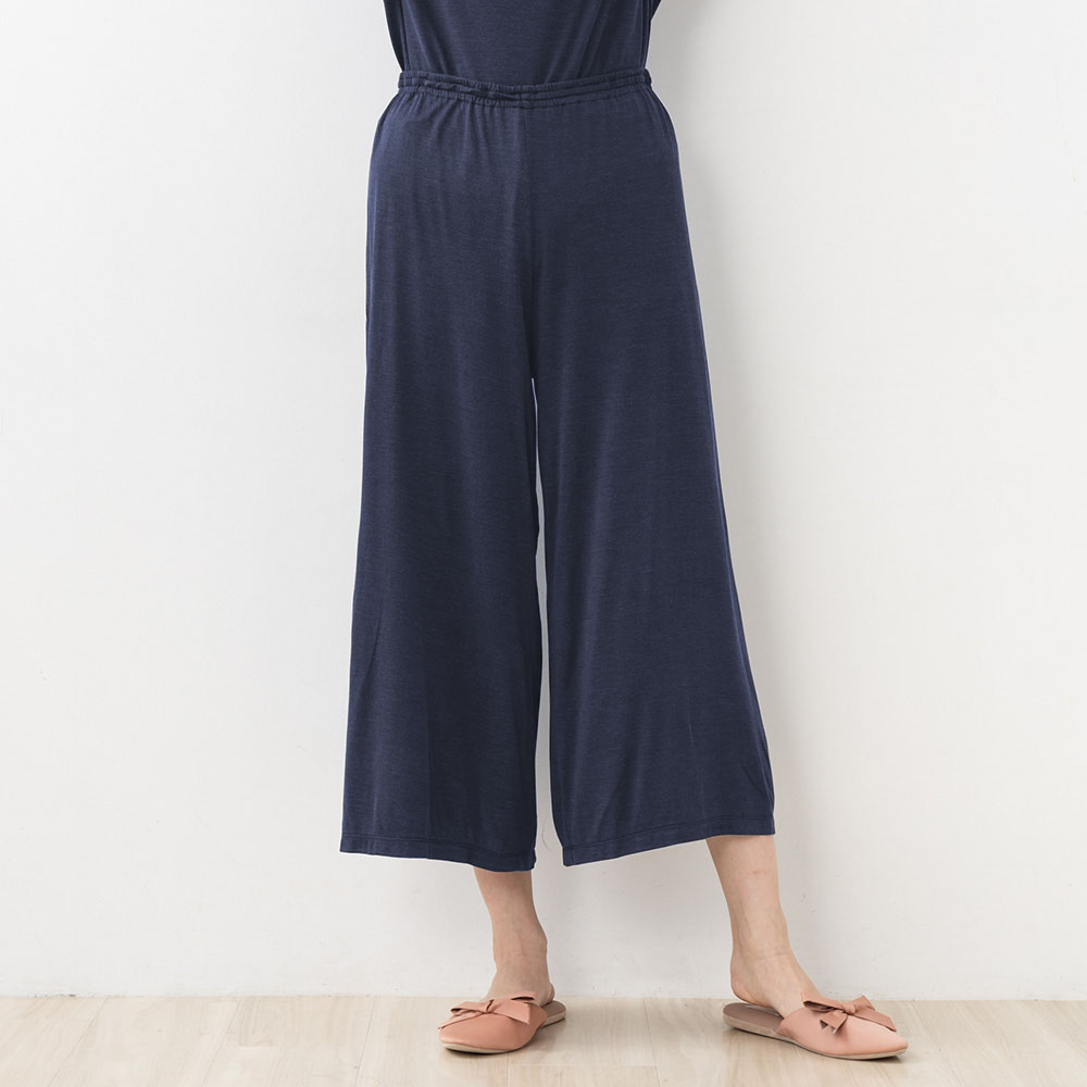 シルク100% ソフトジャージー ガウチョパンツ 日本製 