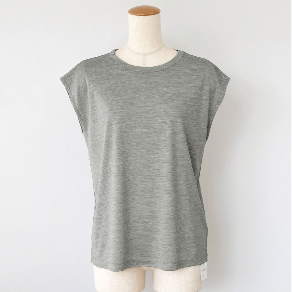 シルク100% ジャージー フレンチ袖 クルーネック Tシャツ 日本製