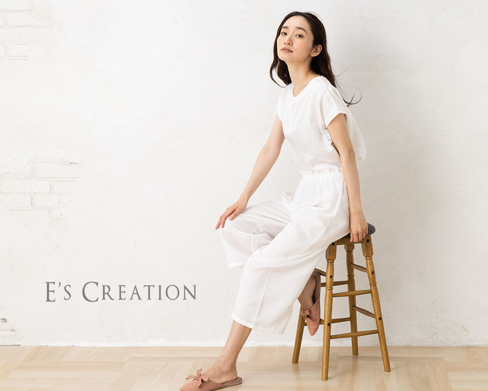 コットンシルクサテン パジャマ 上下セット 日本製