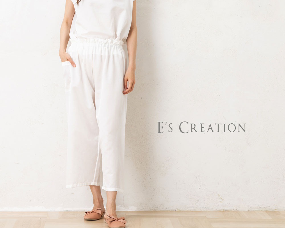 コットンシルクサテン ルームパンツ 日本製