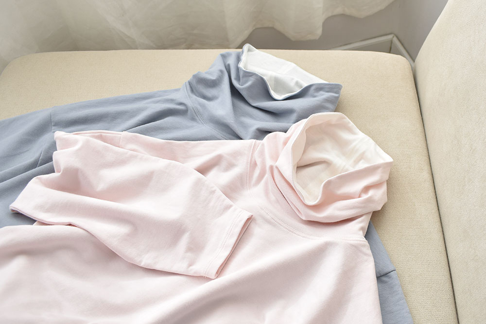 オーガニックコットン ハイネック オーバーワンピース 日本製