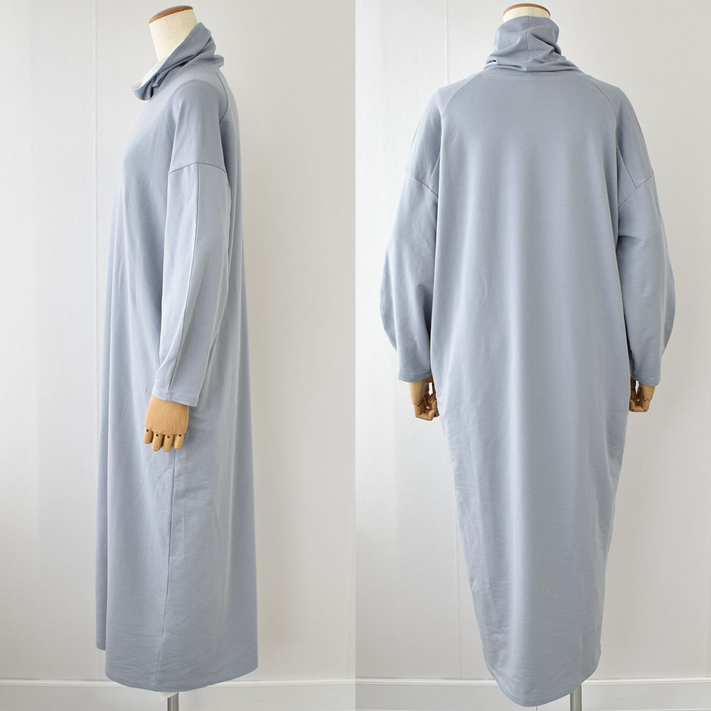 オーガニックコットン ハイネック オーバーワンピース 日本製