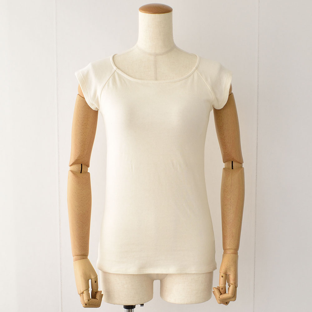 肌側シルク 外側コットン カップ付き パジャマインナー 日本製