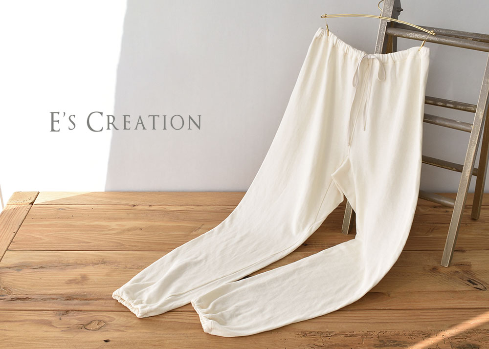 肌側シルク 外側コットン パンツ パジャマインナー 日本製