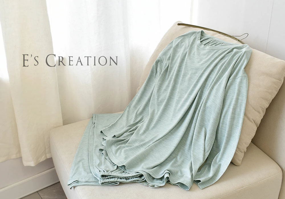 シルク100％ ソフトジャージー パジャマ 上下セット 日本製