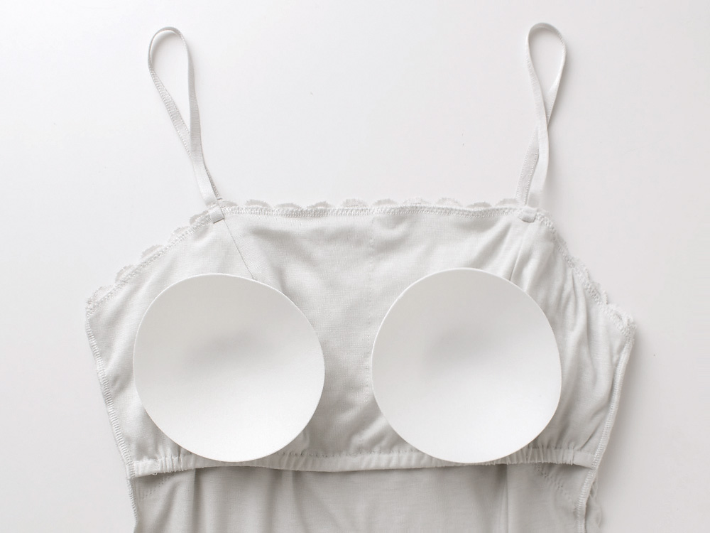 シルク カップ付きキャミソール フロントレース 日本製