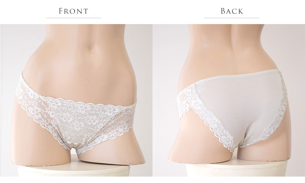 シルク ショーツ フロントレース サニタリー兼用 日本製