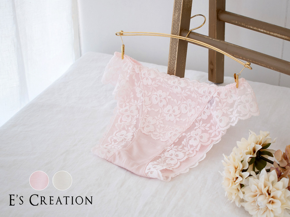 シルク ショーツ フロントレース サニタリー兼用 日本製