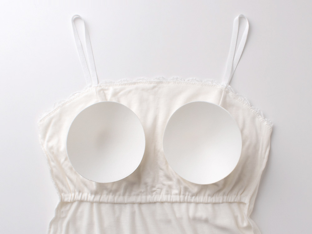 シルク カップ付きキャミソール フロントレース 日本製