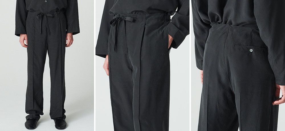 シルク100％ トラウザー 日本製