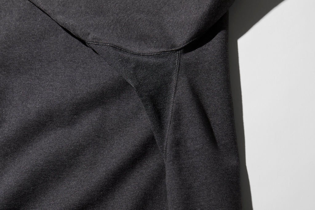 肌側シルク100％起毛 クルーネック スウェットシャツ