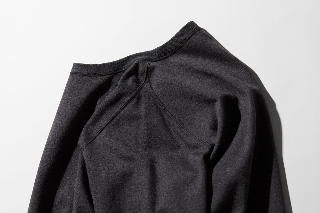 肌側シルク100％起毛 クルーネック スウェットシャツ