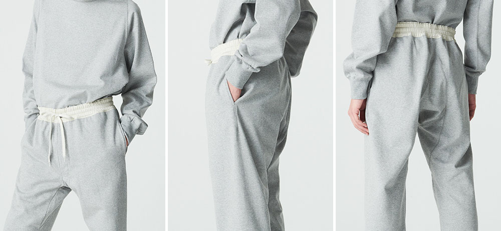 肌側シルク100％起毛 スウェットパンツ