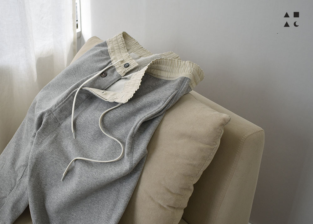 肌側シルク100％起毛 スウェットパンツ