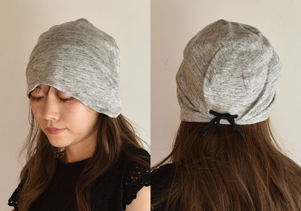 肌側コットン 外側リネン ニットキャップ 日本製